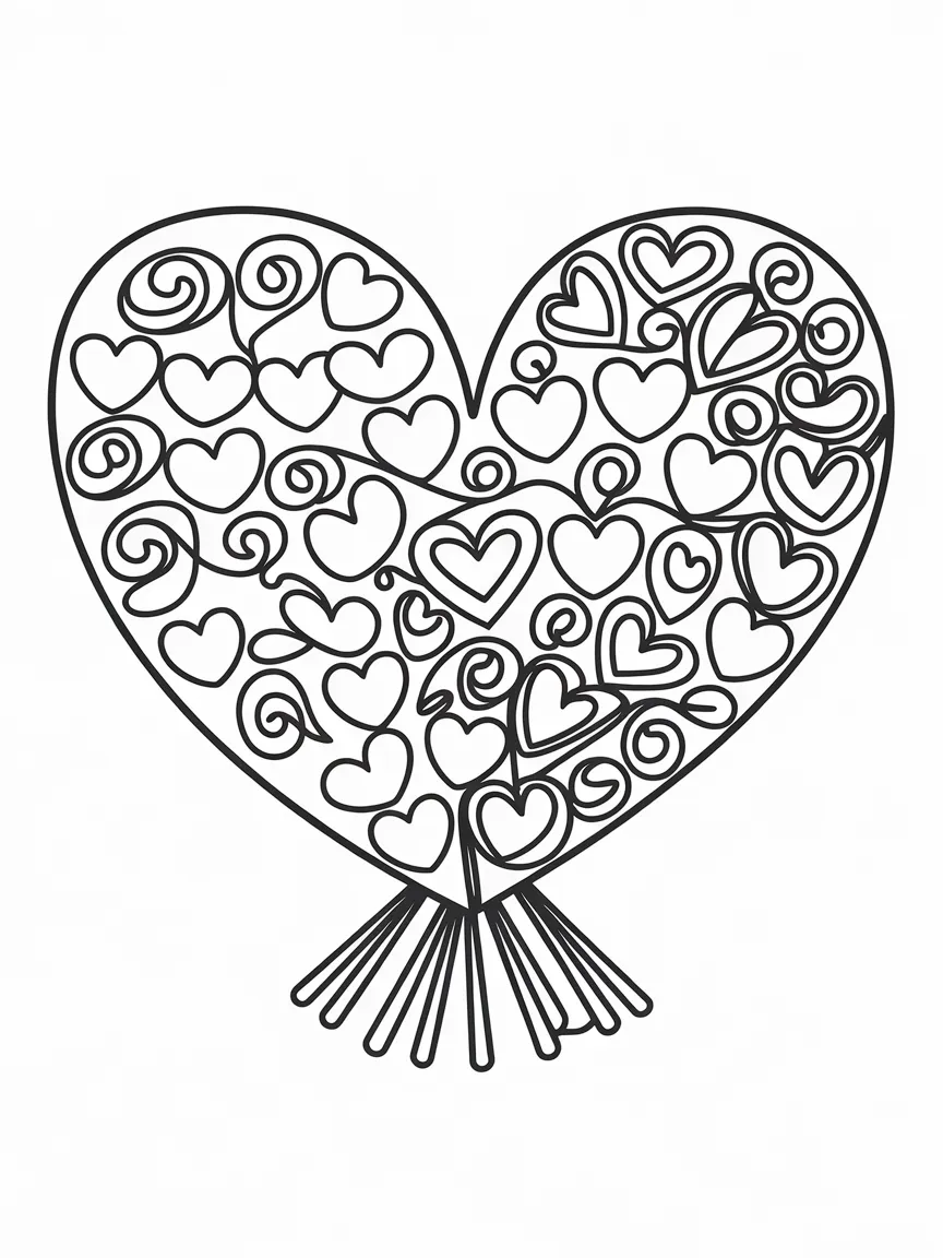 Heart coloring pages - 416 | ColoringPagesDesign