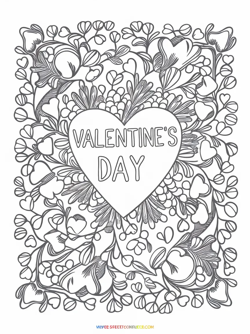 Heart coloring pages - 419 | ColoringPagesDesign