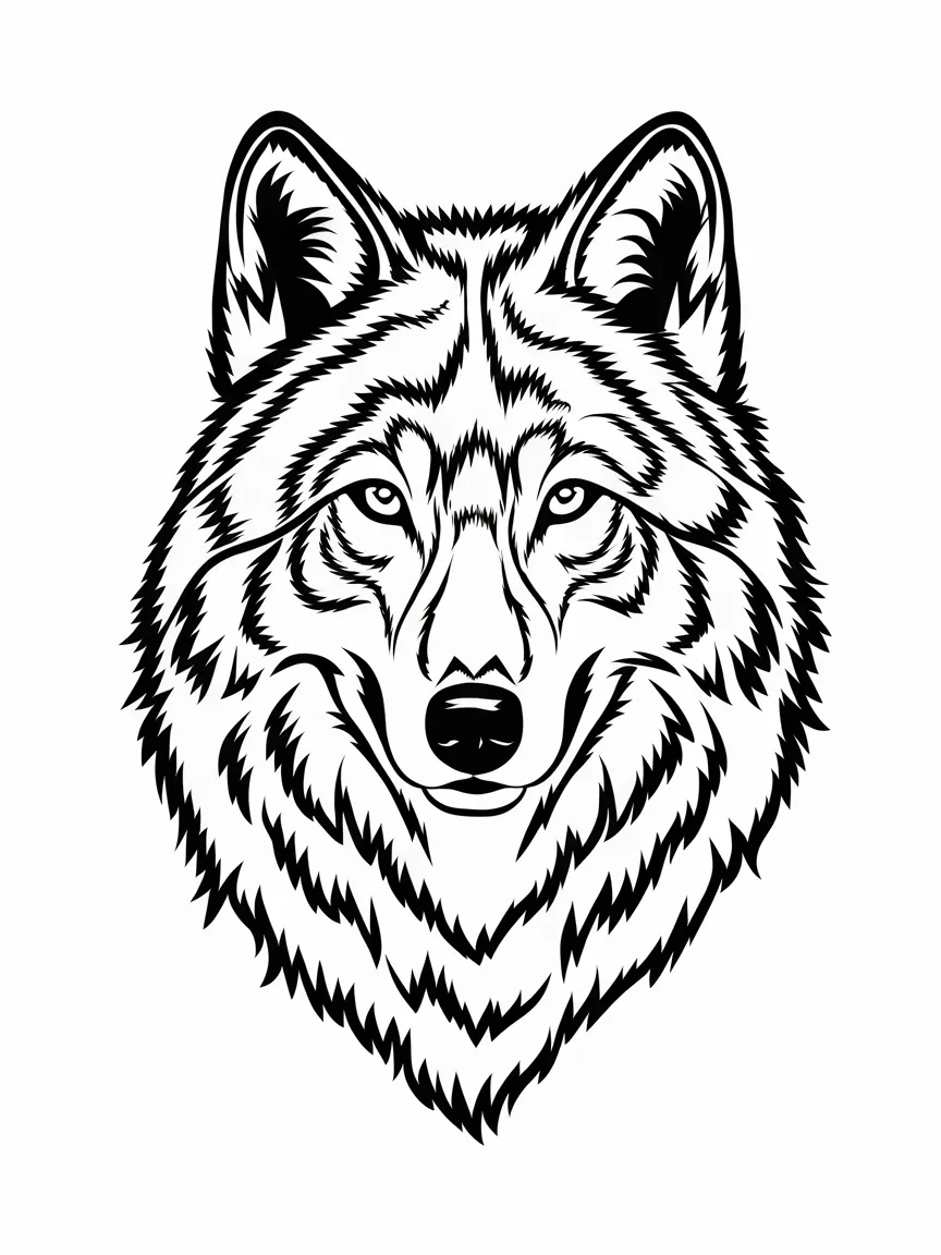 Wolf coloring pages - 849 | ColoringPagesDesign