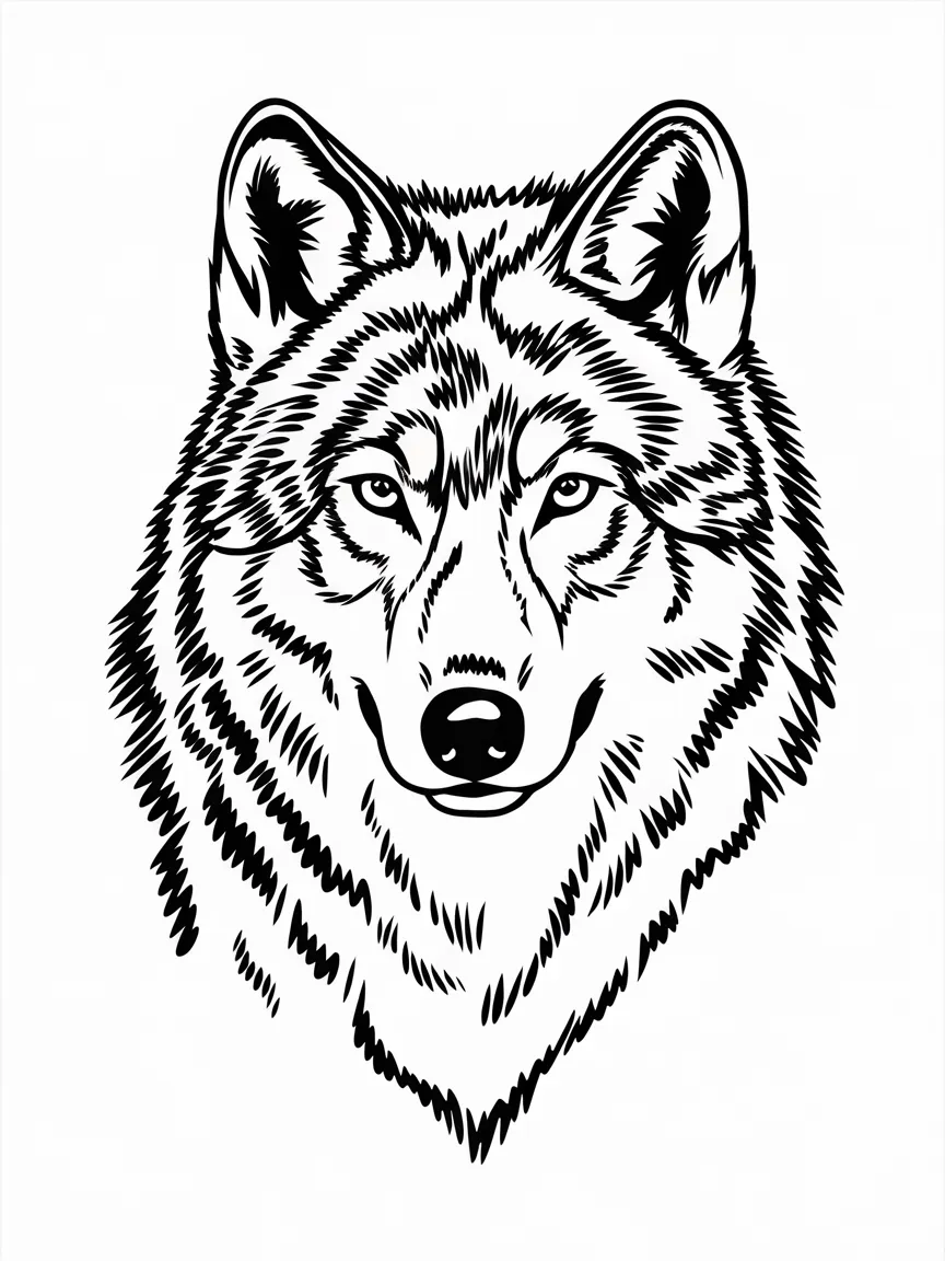 Wolf coloring pages - 850 | ColoringPagesDesign