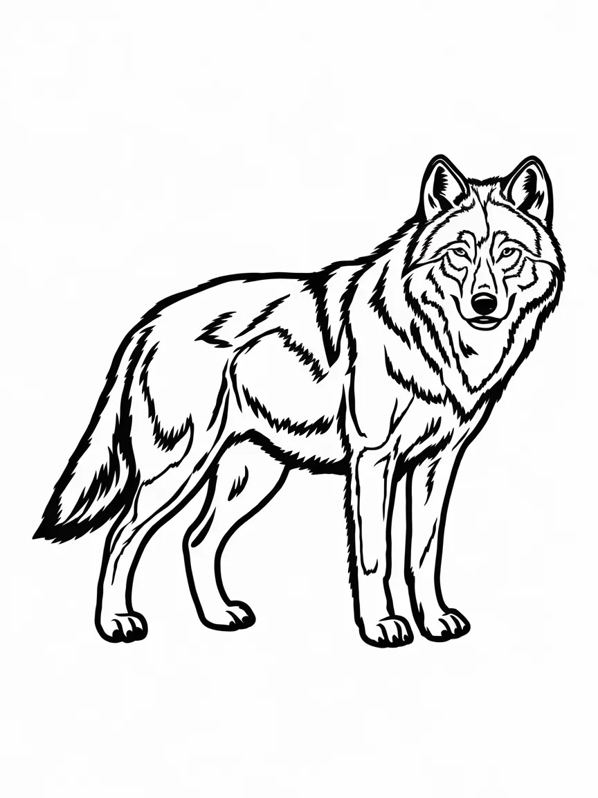 Wolf coloring pages - 851 | ColoringPagesDesign