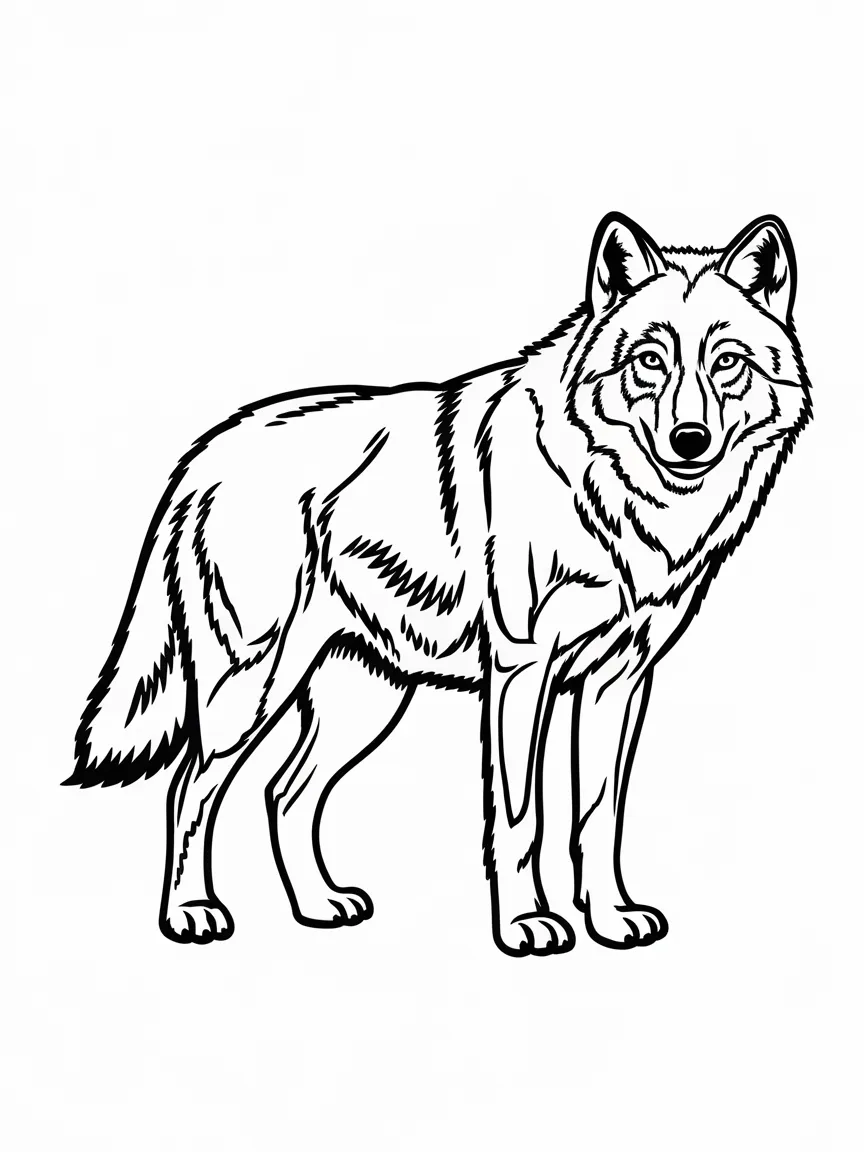 Wolf coloring pages - 852 | ColoringPagesDesign