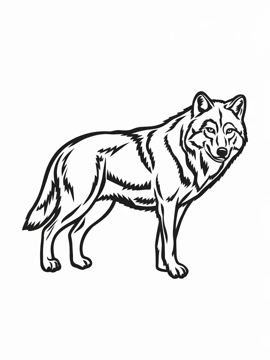 Wolf coloring pages - 853 | ColoringPagesDesign