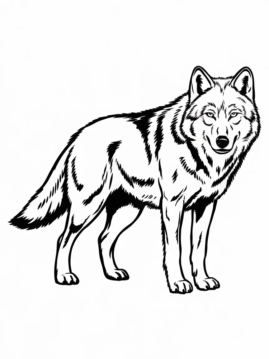 Wolf coloring pages - 854 | ColoringPagesDesign