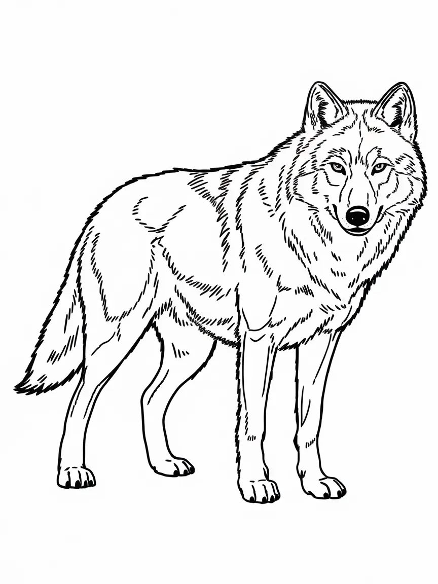 Wolf coloring pages - 856 | ColoringPagesDesign