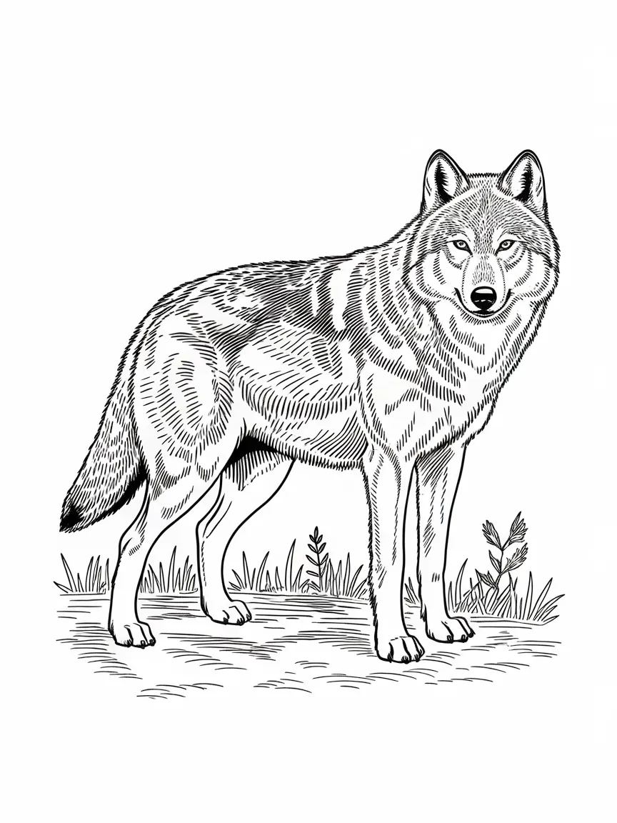 Wolf coloring pages - 858 | ColoringPagesDesign