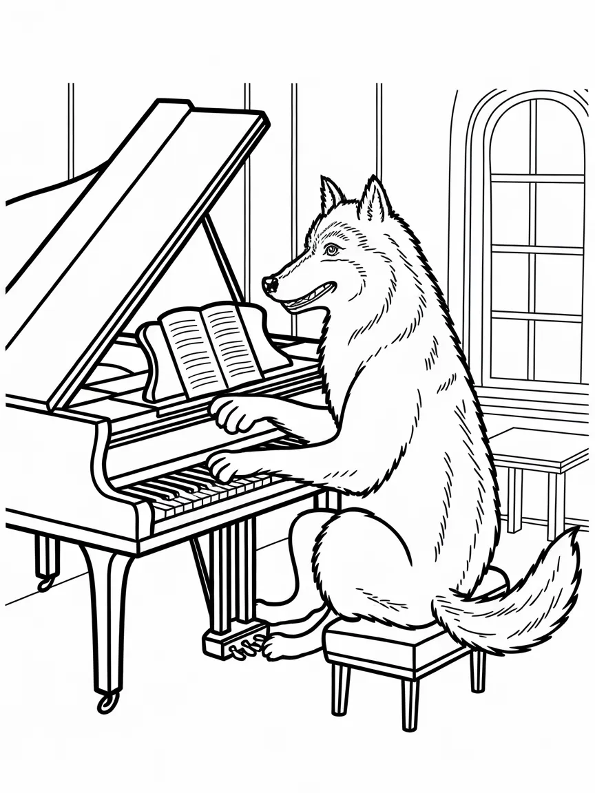 Wolf coloring pages - 1748 | ColoringPagesDesign